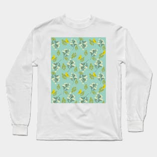 Little bird and wildflowers Long Sleeve T-Shirt